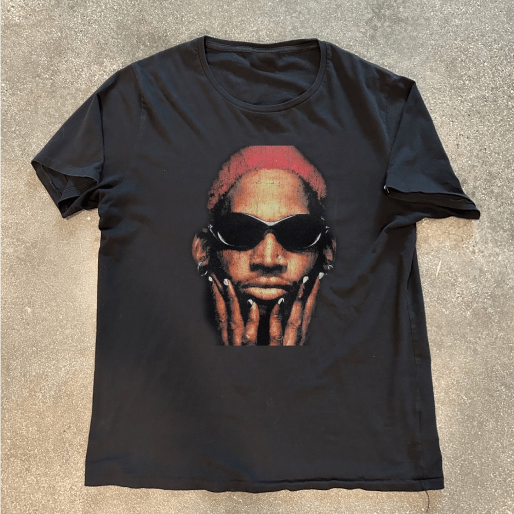 RODMAN Red Hair Y2K Tee Black - XLarge *New*